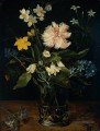 Nature morte avec des fleurs dans un verre flamand Jan Brueghel l’Ancien